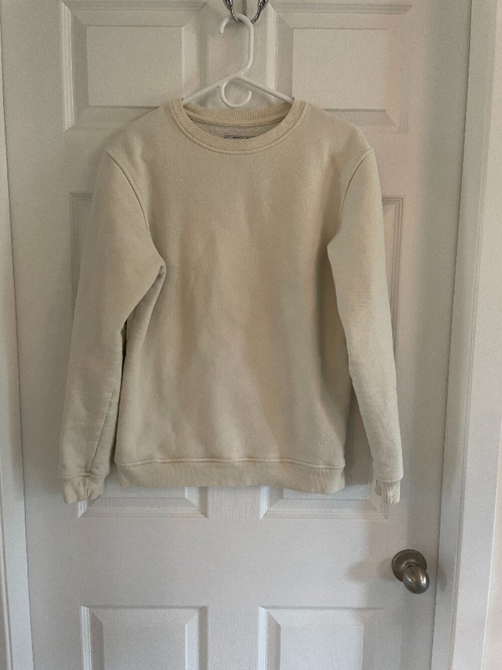 ANIÁN The Circular Crewneck Sweatshirt Cream Small unisex